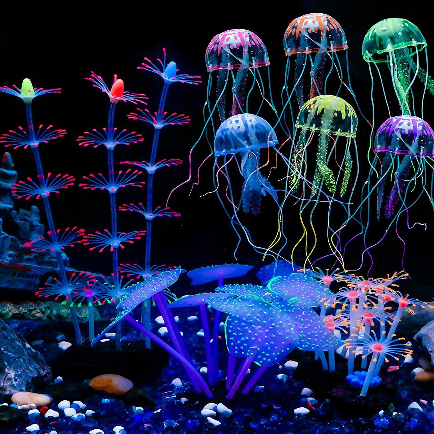 Silicone Glowing Landscape Art - Aquarium Fish Artificial ulasan dan harga