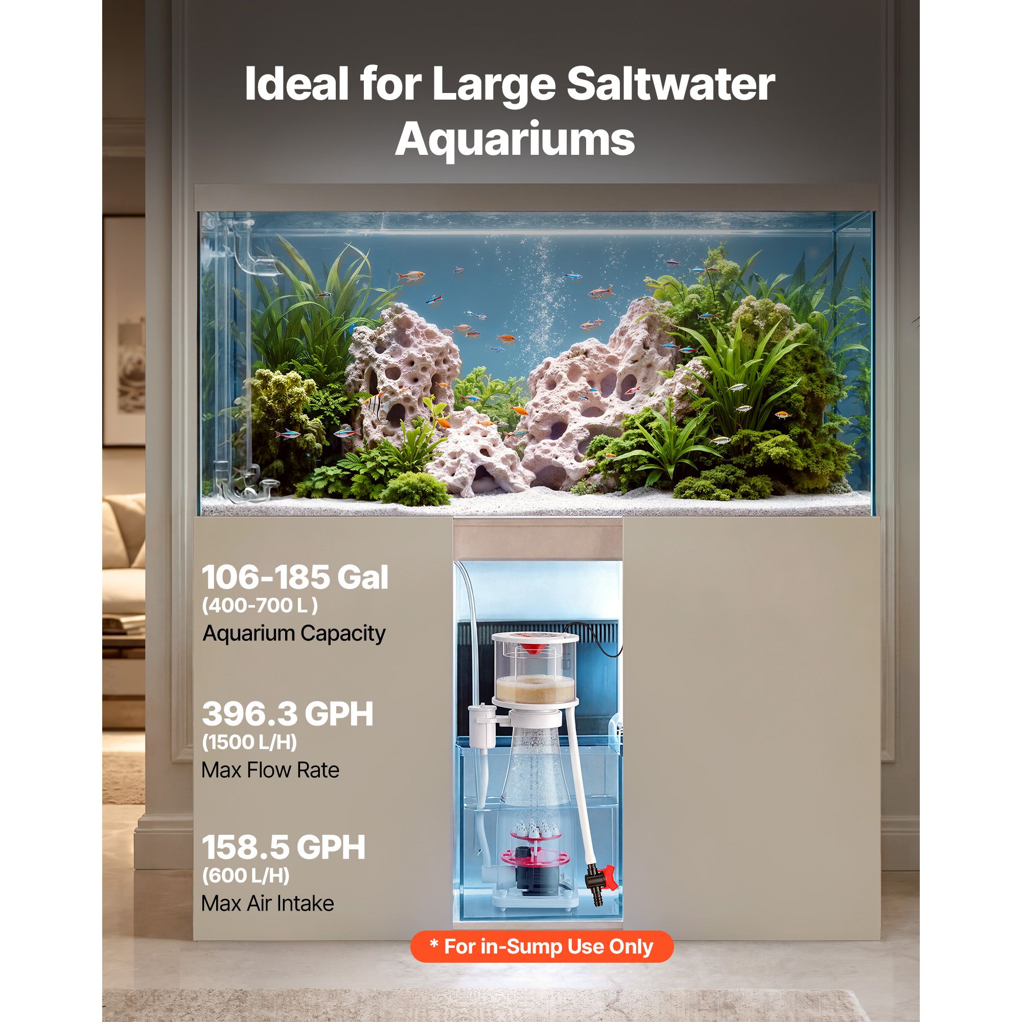 Protein Skimmer for 106-185 Ga - Protein Skimmer Reef ulasan dan harga