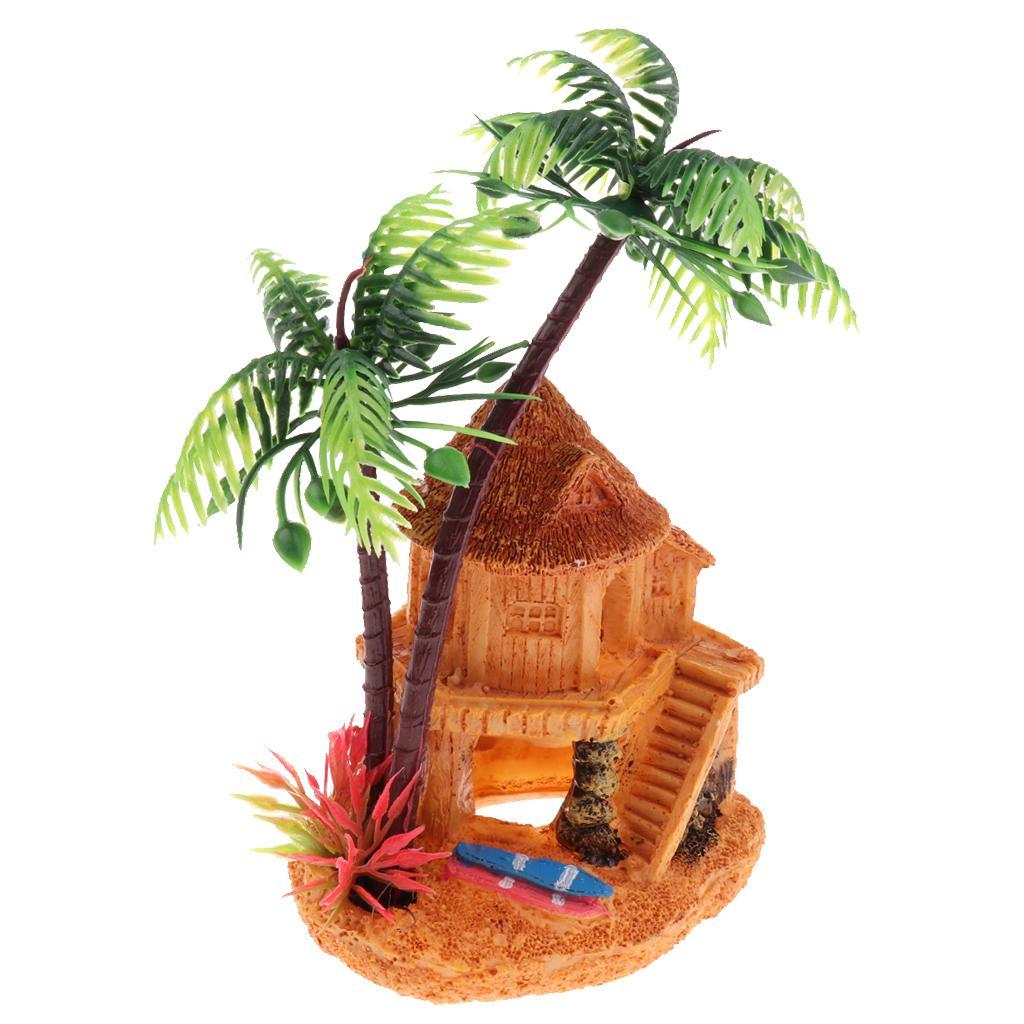 Artificial Coconut Tree Hidden - Aquarium Fish Artificial ulasan dan harga