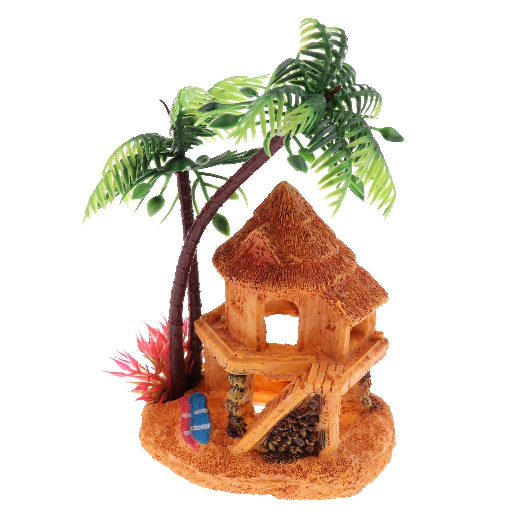 Artificial Coconut Tree Hidden - Aquarium Fish Artificial ulasan dan harga