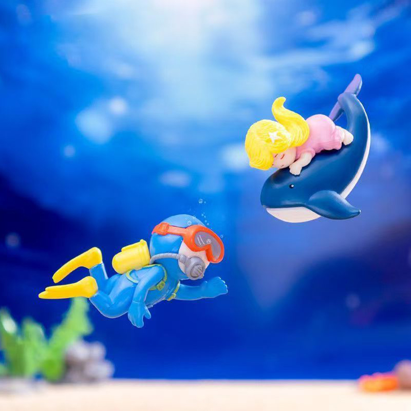 4pcs/sets Fish Tank Diver y Or - Aquarium Fish Popular ulasan dan harga