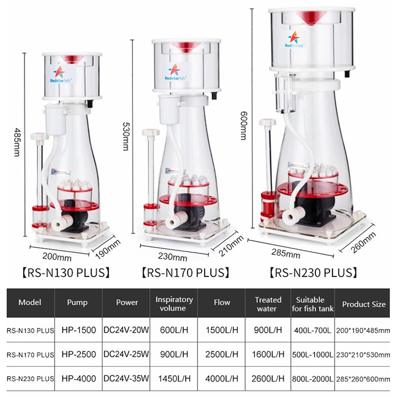 110-240V Red Starfish Aquarium - Protein Skimmer Reef ulasan dan harga