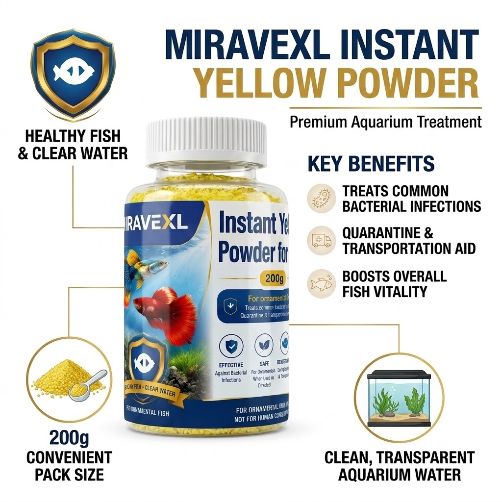 All-in-One Instant Yellow Powd - Aquarium Fish Vitamin ulasan dan harga