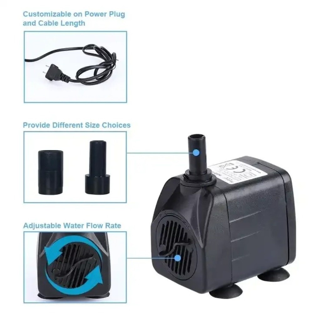 Black Submersible Water Pump S - Aquarium Fish Images ulasan dan harga