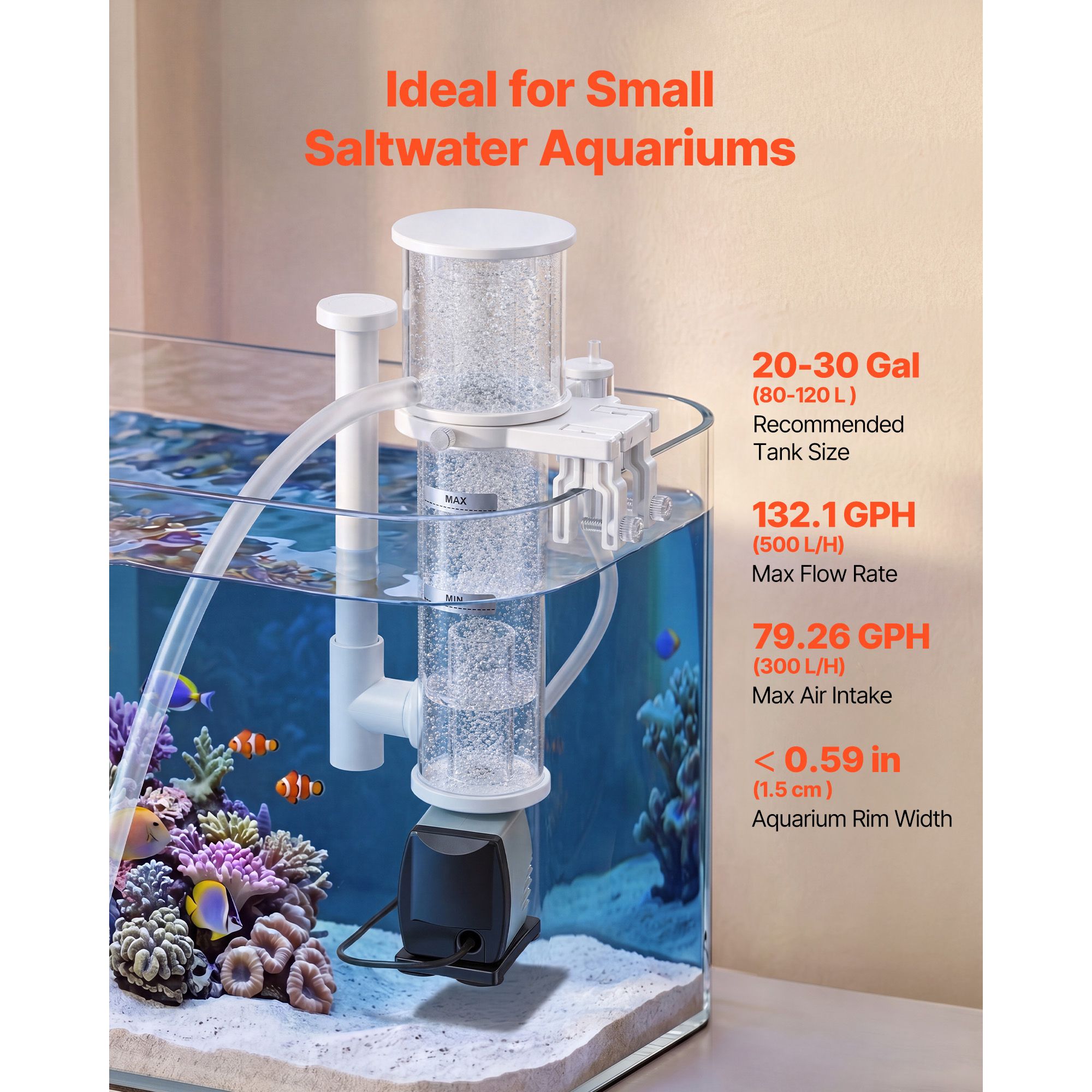 Protein Skimmer for 20-30 Gal  - Protein Skimmer Reef ulasan dan harga