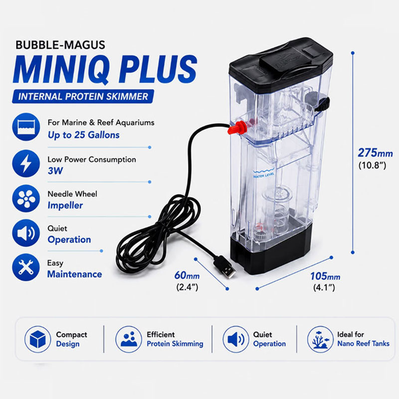 Bubble Magus MiniQ Plus Nano R - Protein Skimmer Reef ulasan dan harga