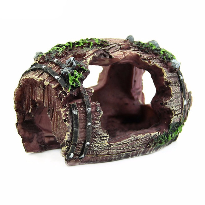 Aquarium Artificial Barrel Cav - Aquarium Fish Artificial ulasan dan harga