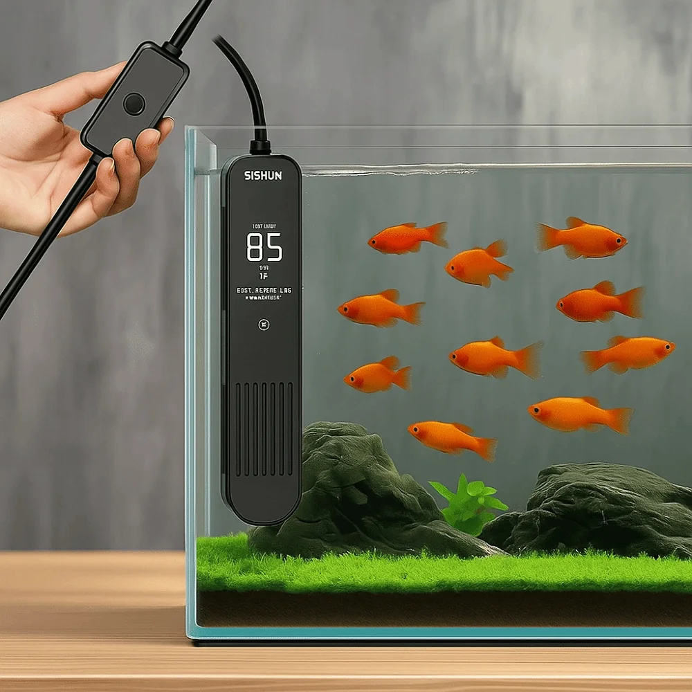 LCD Display 20-35°C Digital Fi - Aquarium Heater Submersible ulasan dan harga
